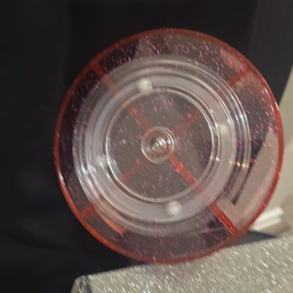 Juicy Couture Homw Pink Glitter Infused 4-Section Acrylic Organizer - Picture 6 of 6